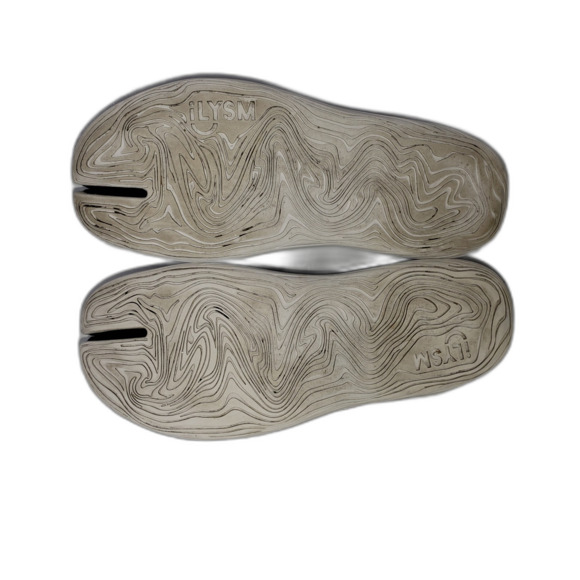 iLYSM Tabi Black and White Split Toe Sneakers Shoes Womens Size 8.5 - Picture 6 of 7